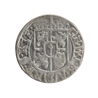 Obv.: Under the ducal mitre a five-field coat of arms; below in the shield the value numeral 3. In