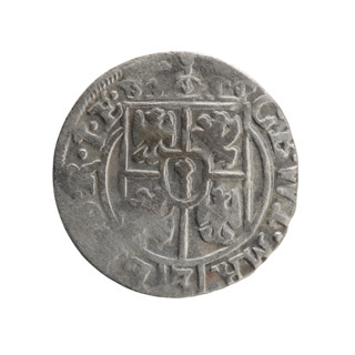 one and a half, cross (iconographic), coats of arms, orb of reign (iconographic), George William of