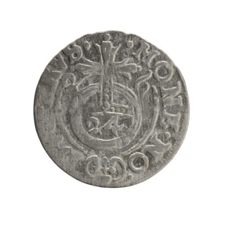 One and a half, Pfahler, Ernest; cross (iconographic); coats of arms; orb of reign (iconographic);