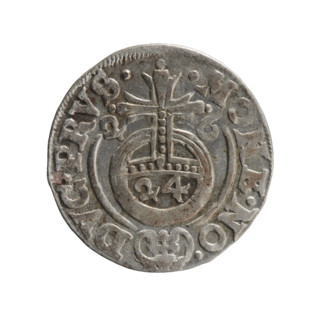 One and a half; maker: Pfahler, Ernest. Obverse: Under the ducal mitre a five-field heraldic