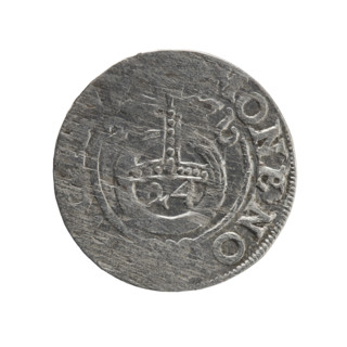 One-and-a-half coin, 1626. Obverse: under a ducal mitre, a five-field coat of arms; on the rim