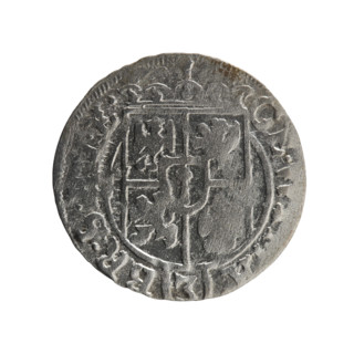 One-and-a-half (unit). Pfahler, Ernest. Obverse: Under the ducal mitre, a five-field heraldic