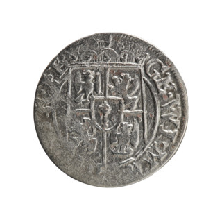 Obverse: Under the ducal mitre, a five-field coat of arms. On the rim between the borders is an