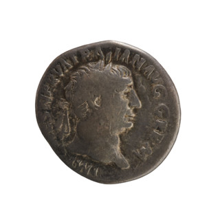 denarius, Trajan (53–117; Roman emperor 98–117); obverse: emperor's bust of Trajan in laurel wreath
