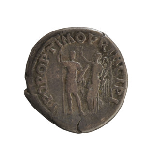 Denarius of Emperor Trajan (53–117 CE), c. 103–111 CE. Obverse: laureate head of Trajan right with