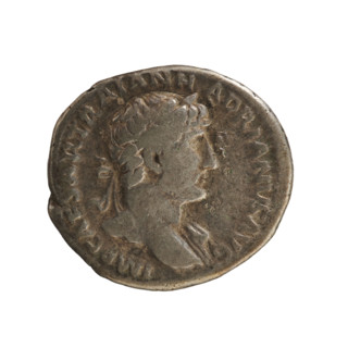 Denarius, Hadrian (76–138; Roman emperor 117–138). Obverse: bust of the emperor with laurel wreath