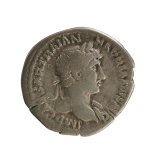 denarius, Hadrian (76–138; Roman Emperor 117–138), bust of the emperor; Hadrian — iconography: