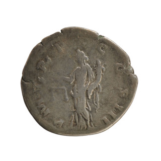 Denarius, Hadrian (76–138; Roman Emperor 117–138). Obverse: Emperor's head with laurel wreath and