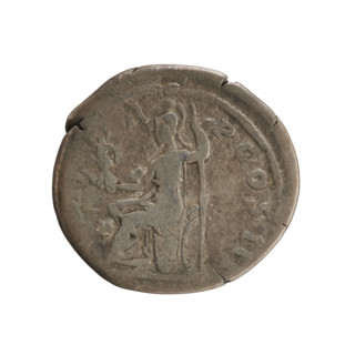 Denarius of Hadrian (76–138; Roman emperor 117–138), 119–122 CE. Obverse: Emperor's bust with
