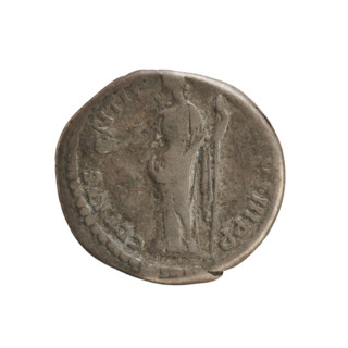 Denarius of Hadrian (76–138; Roman emperor 117–138). Obverse: HADRIANVS AVGV, emperor's head right.