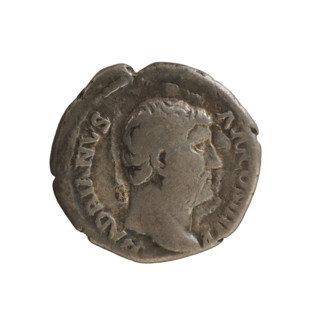 Denarius, Hadrian (76–138; Roman emperor 117–138). Obverse: emperor's head right, inscription