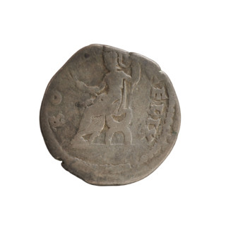 Denarius of Hadrian (76–138; Roman emperor 117–138). Obverse: Emperor's head with a laurel wreath