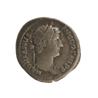 denarius, Hadrian (76–138; Roman emperor 117–138); obverse: HADRIANVS AVG COS III PP — emperor's