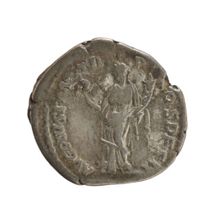 denarius; Antoninus Pius (86–161; Roman emperor 138–161); obverse: emperor's head right, legend IMP