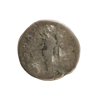 Denarius of Antoninus Pius (86–161; Roman Emperor 138–161). Obverse: bust of the Emperor right,