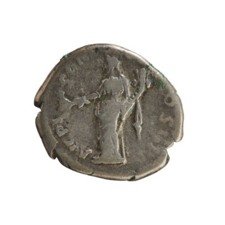 denarius, Antoninus Pius (86–161; Roman emperor 138–161), imperial bust of Antoninus Pius; obv.