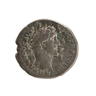 denarius, Antoninus Pius (86–161; Roman emperor 138–161); obverse: emperor's bust right with laurel