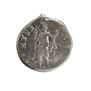 Denarius, Antoninus Pius (86–161; Roman emperor 138–161). Obverse: bust of Antoninus Pius right,