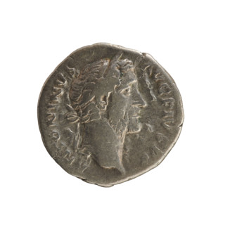 Denarius, Antoninus Pius (86–161; Roman Emperor 138–161). Obverse: Emperor's head right in a laurel