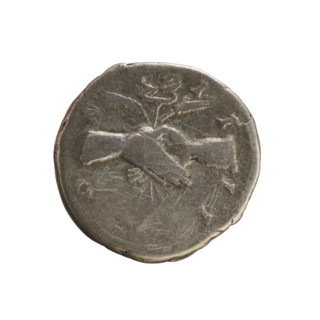 Denarius of Antoninus Pius (86–161; Roman Emperor 138–161). Obverse: Emperor's head right in a