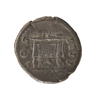 Denarius of Antoninus Pius (86–161; Roman emperor 138–161). Obverse: Emperor's bust in a laurel