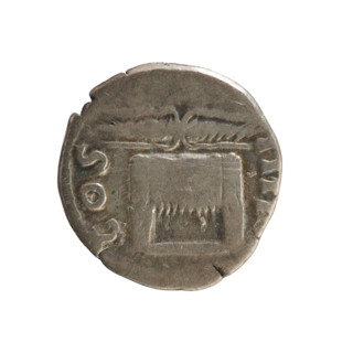 Denarius of Antoninus Pius (reign 138–161). Obverse: Emperor's head in a laurel wreath right,