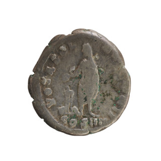 denarius, Antoninus Pius (86–161; Roman emperor 138–161). Obverse: head of the emperor with a