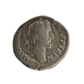 denarius, Antoninus Pius (86–161; Roman emperor 138–161). Iconography: Salus standing before an