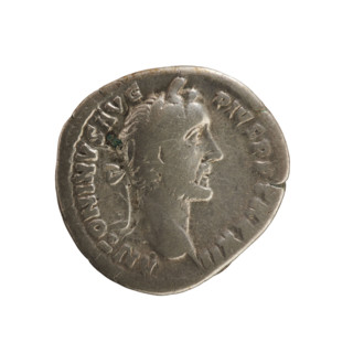 Denarius, Antoninus Pius (86–161; Roman emperor 138–161). Obverse: Emperor's head wearing a laurel