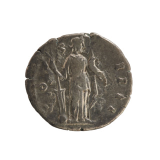 Denarius, Antoninus Pius (86–161; Roman emperor 138–161). Obverse: Emperor's head in a laurel