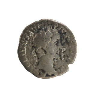 Denarius of Antoninus Pius (86–161; Roman emperor 138–161). Obverse: Emperor's head in a laurel