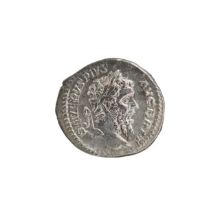 Denarius depicting Neptune; maker: Septimius Severus (Roman emperor, 146–211). Obverse: SEVERVSPIVS