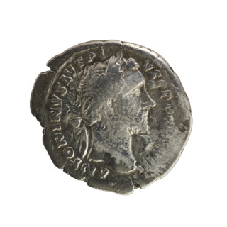 Denarius of Antoninus Pius (86–161; Roman emperor 138–161). Obverse: ANTONINVS AVG PIVS P P TR P