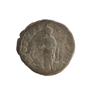 Denarius, Antoninus Pius (86–161 CE; Roman emperor 138–161). Obverse: Emperor's head in a laurel
