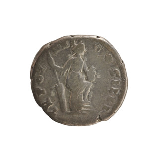 Denarius of Antoninus Pius (86–161; Roman emperor 138–161). Obverse: IMP ANTONINUS PIVS P P —