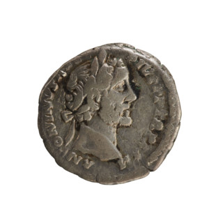 Denarius, Antoninus Pius (86–161; Roman emperor 138–161). Obverse: ANTONINVS A PIVS PP TR P XXII —