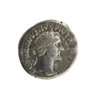 Denarius of Antoninus Pius (86–161; Roman emperor 138–161). Obverse: ANTONINVS AVG PIVS PP TR P