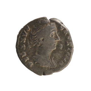 Denarius, Antoninus Pius (86–161; Roman emperor 138–161); Faustina the Elder (98–141; Roman empress
