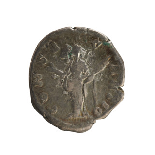 Denarius, Antoninus Pius (86–161; Roman emperor 138–161). Obverse: Bust of Faustina the Elder