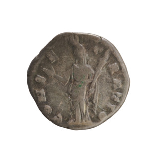 Denarius, Antoninus Pius (86–161; Roman emperor 138–161), struck 141–161. Obverse: DIVA AVG