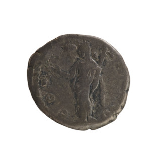 Denarius, after 141 CE. Obverse: DIV, bust of Faustina the Elder (98–141 CE; Roman empress 138–141)