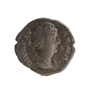 Denarius, Antoninus Pius (86–161; Roman emperor 138–161), Faustina the Elder (98–141; Roman empress