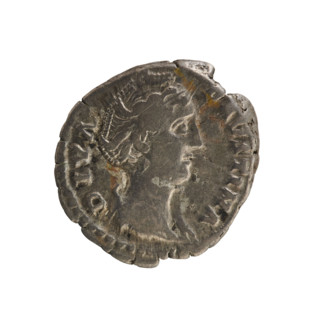 Denarius, Faustina the Elder (98–141; Roman empress 138–141) and Antoninus Pius (86–161; Roman