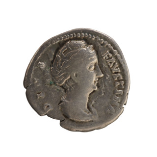 denarius, Antoninus Pius (86–161; Roman emperor 138–161), Faustina the Elder (98–141; Roman empress