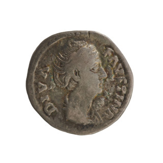 denarius, Antoninus Pius (86–161; Roman emperor 138–161), Faustina the Elder (98–141; Roman empress