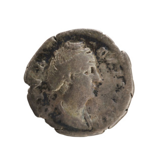Denarius, after 141, Roman Empire (27 BC–476), Rome; weight 2.90 g. Obverse: DIVA FAVSTINA (second