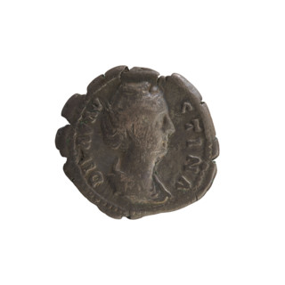 Denarius, after 141. Obv.: DIVA FAVSTINA — Bust of Faustina the Elder (98–141; Roman empress