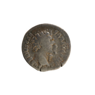 denarius, Antoninus Pius (86–161; Roman Emperor 138–161); obverse: head of Marcus Aurelius (heir to