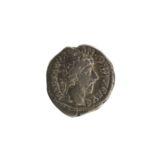 Denarius, Marcus Aurelius (121–180; Roman emperor 161–180). Obverse: IMP M AVR ANTONINVS AVG — Head