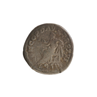Denarius, Marcus Aurelius (121–180; Roman emperor 161–180). Obverse: Head of Marcus Aurelius right;